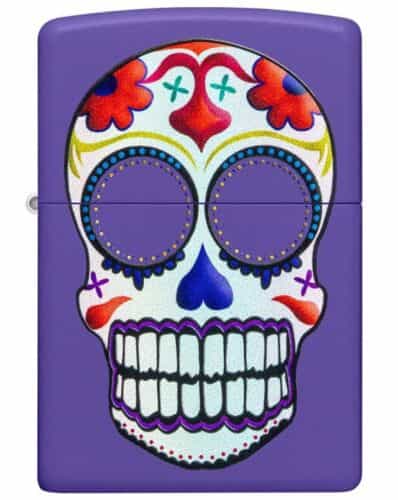 zippo-suger-skull-design-purple-matte-windproof-lighter-49859