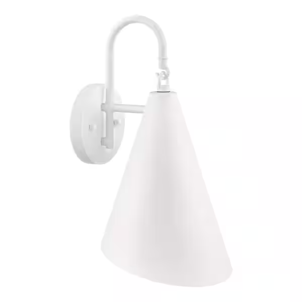 Hampton Bay 26282 Corvallis 15.5 in. Sand White Hardwired Outdoor Wall Lantern Sconce with No Bulbs Included