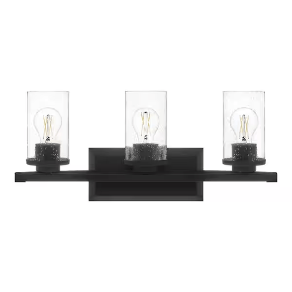 Hampton Bay TV00130007A Timpie 22 in. 3Light Matte Black Bathroom