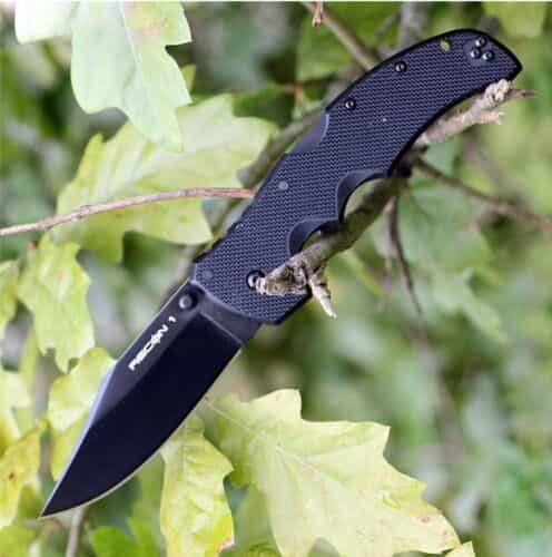 Cold Steel Recon 1 Knife Black G-10 Handle Black Spear Point S35VN Steel 27BS
