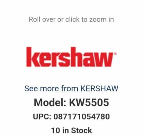 Kershaw Turismo Framelock Black Stainless Folding 8Cr13MoV Pocket Knife NEW