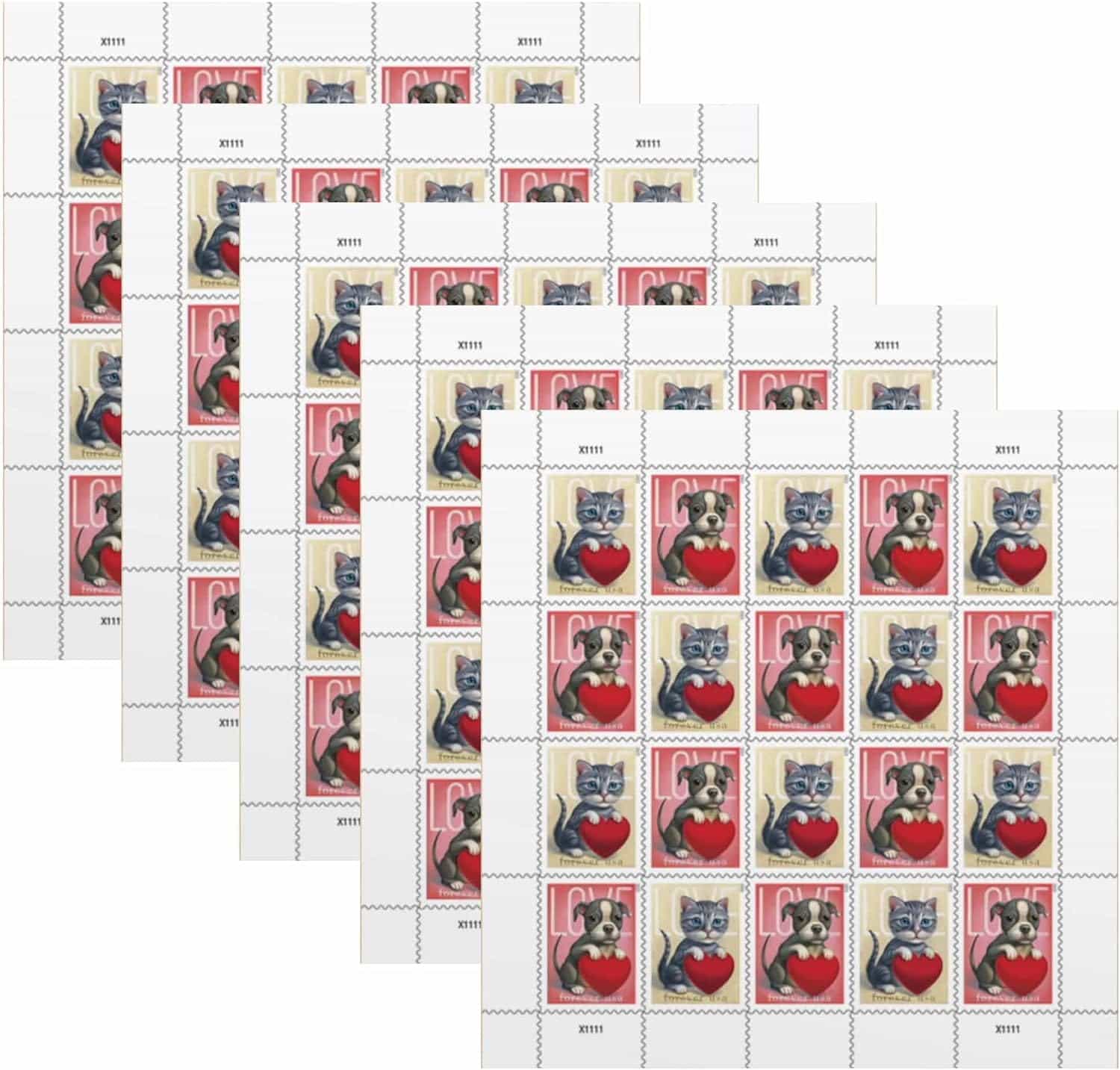 Love 2023 Forever First Class Postage Stamps 5 Sheets / 100 Stamps
