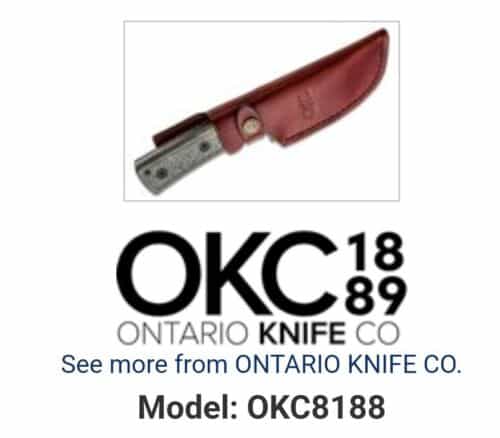 Ontario ADK Keene Valley 2nd Hunter Fixed Knife 3.75″ 420HC Steel/Leather Sheath