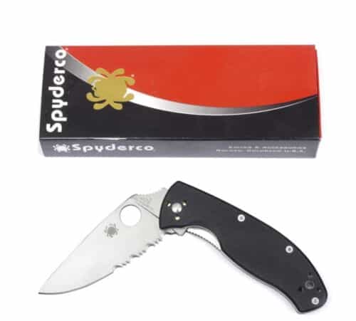 Spyderco Tenacious Folding Utility Pocket Knife with 3.39″ Stainless Steel Blade
