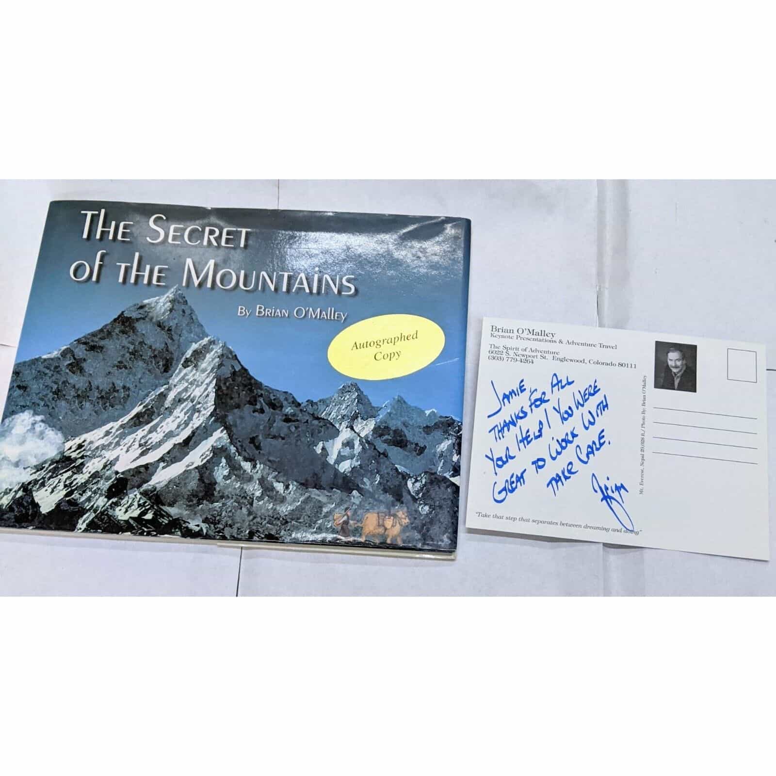 The Secret of The Mountains by Brian O’Malley Book (autographed copy)