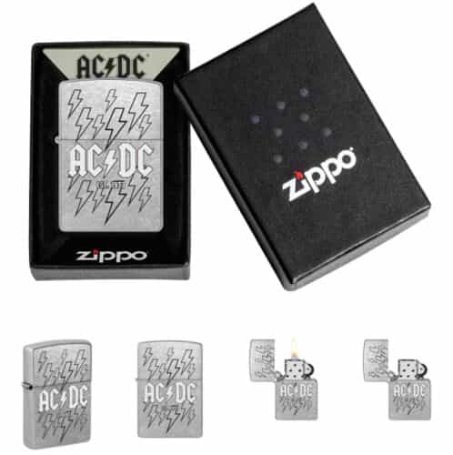 Zippo AC/DC Design Street Chrome Windproof Lighter, 48641