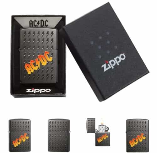 Zippo AC/DC Gray Dusk Windproof Pocket Lighter, 49014