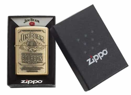 Zippo 254BJB-929, Jim Beam Kentucky Bourbon Emblem Brass Lighter
