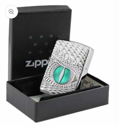 Zippo 28807, Dragon Eye Deep Carved Armor High Polish Chrome  Lighter