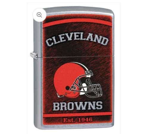 Zippo NFL Lighter CLEVELAND BROWNS Street Chrome Finish  NEW Limited Quantity