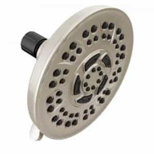 Delta 75899SN 8-Spray Patterns 1.75 GPM 6 in. Wall Mount Fixed Shower Head in Satin Nickel