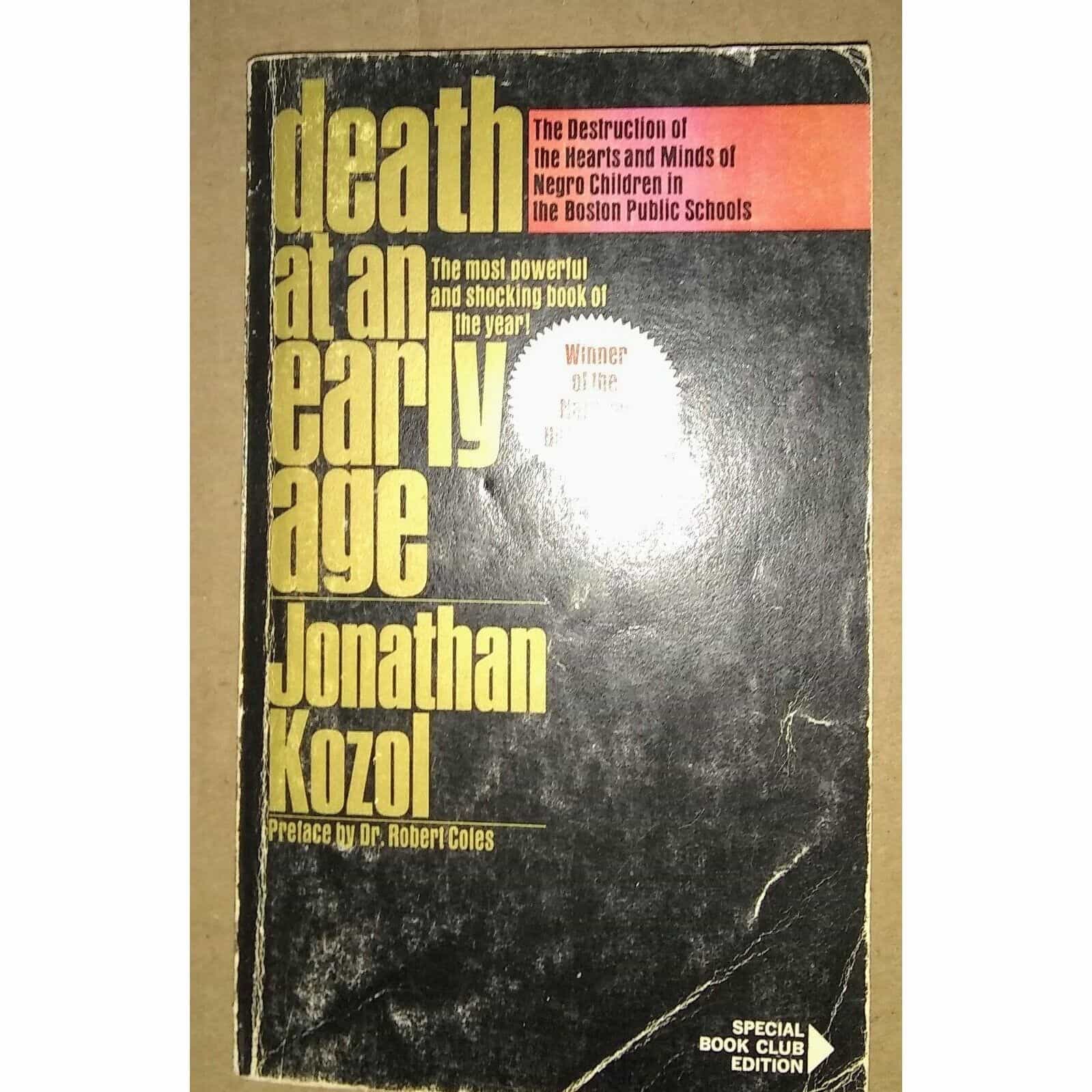 Death At An Early Age by Jonathan Kozol Antique Book – 1967