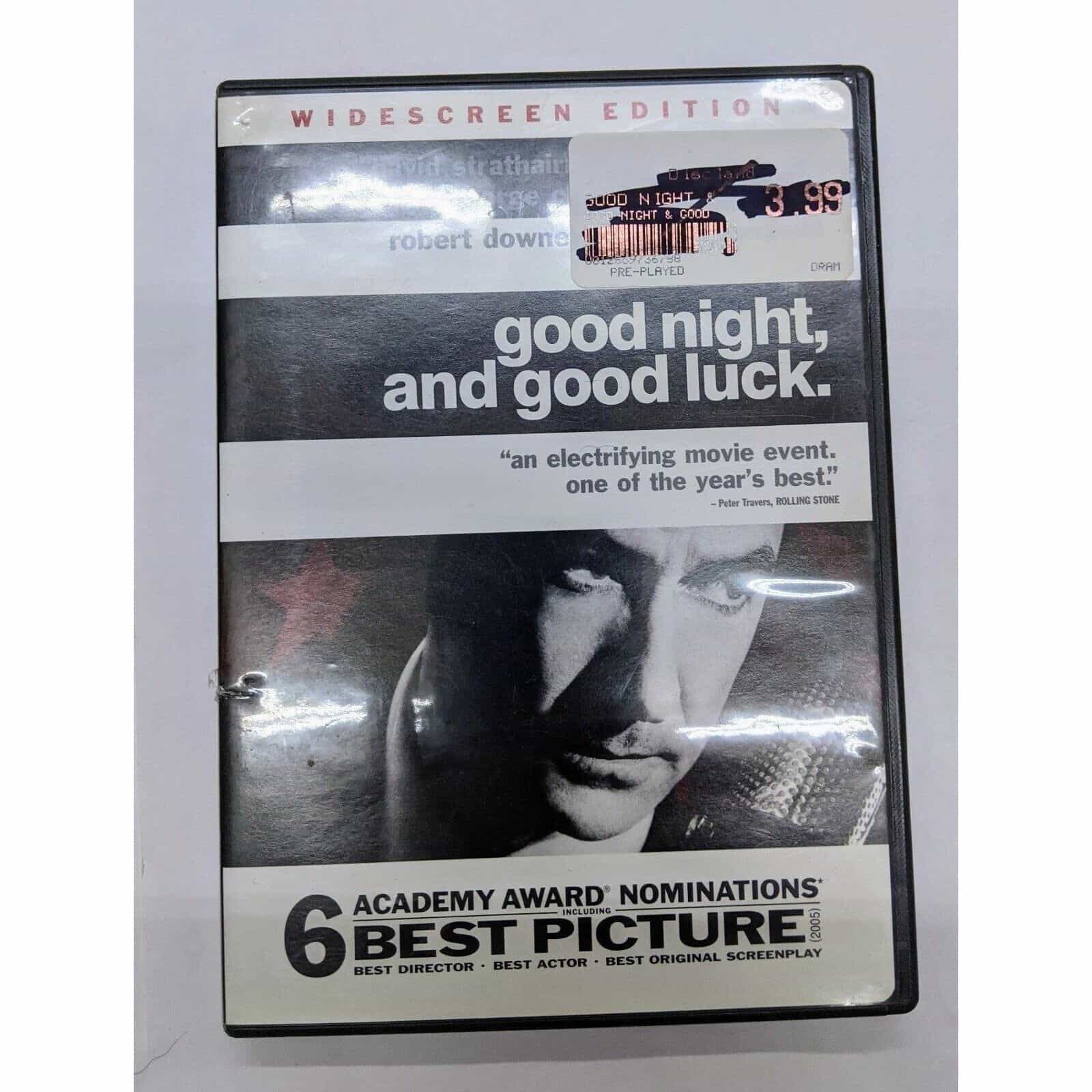 Good Night, and Good Luck DVD movie