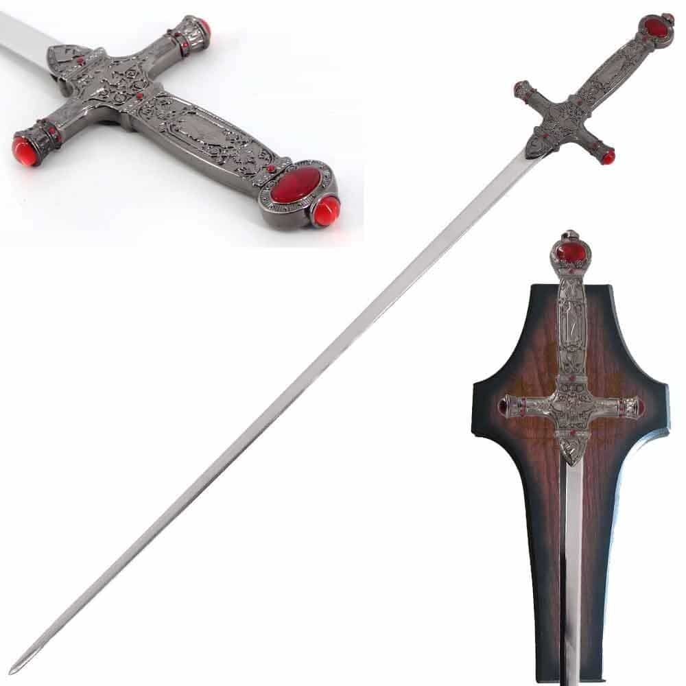 Harry Potter Wizard Godric Gryffindor Replica Sword -34″ with Wall Plaque