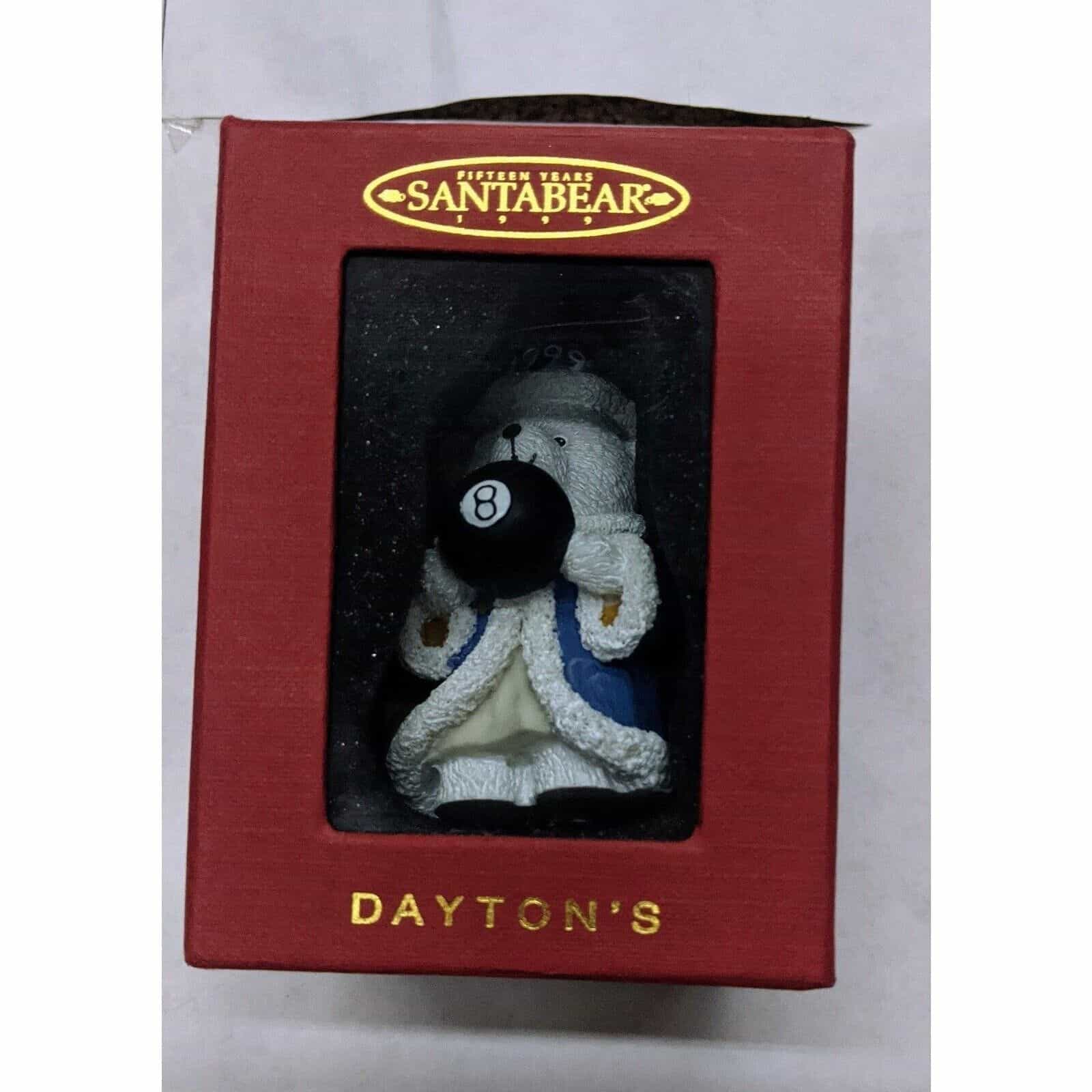 Santa Bear Ornament Wizard (marker on box) – Vintage 1999