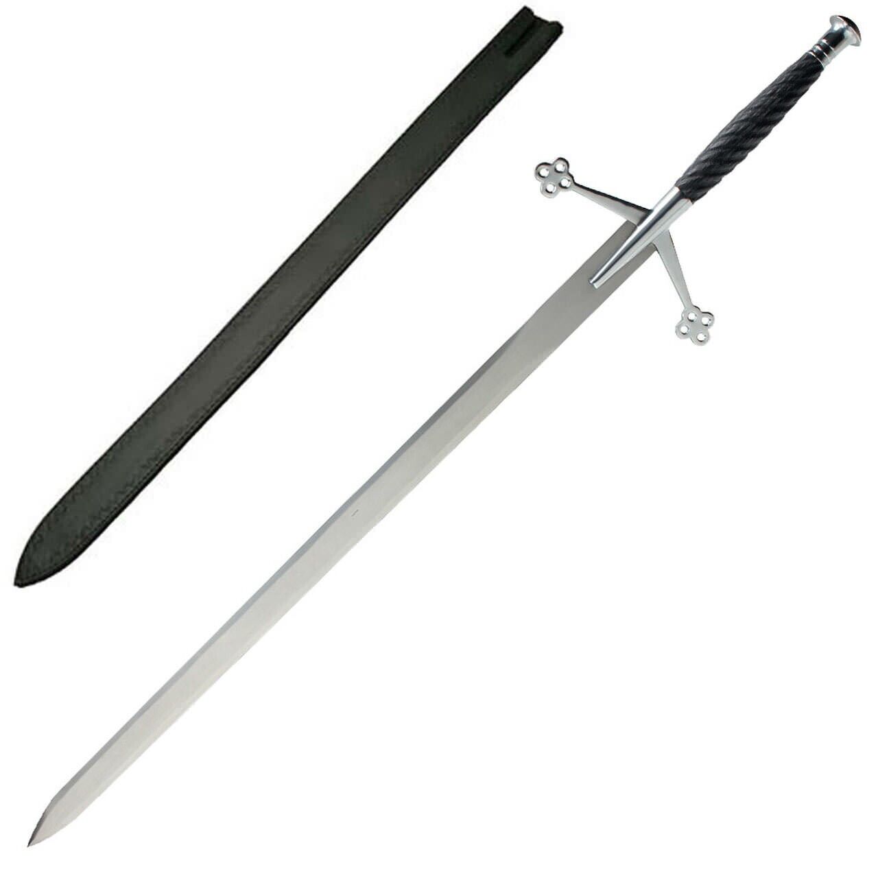 Scottish Claymore Great Sword – Stainless steel & Leather Sheath – 44 inches