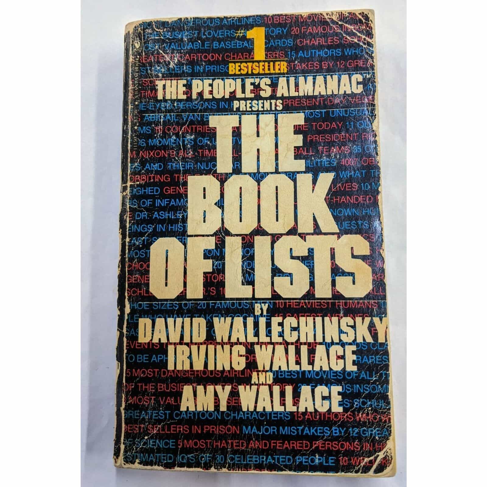 The Book of Lists by David Wallechinsky Vintage Book