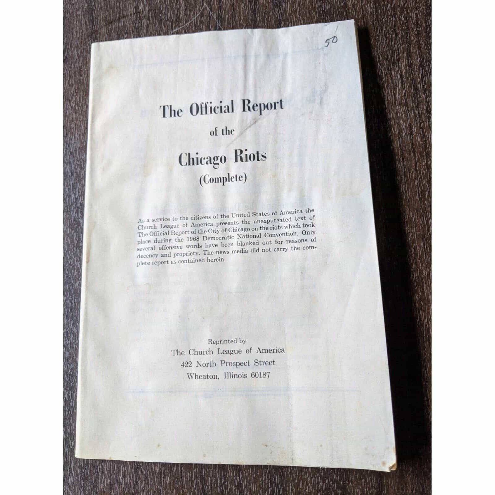 The Official Report of the Chicago Riots (complete) Booklet