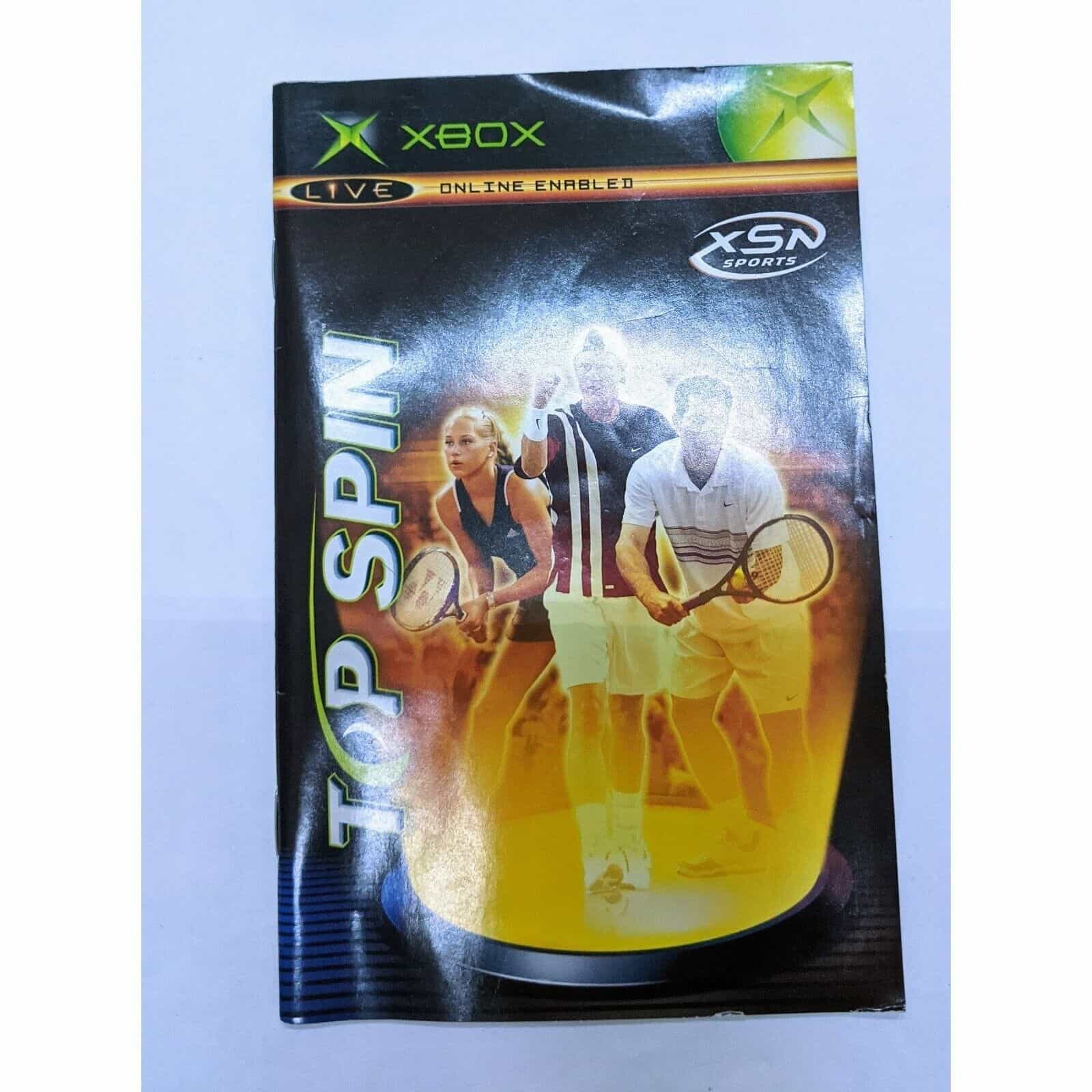 Top Spin Xbox Game Manual