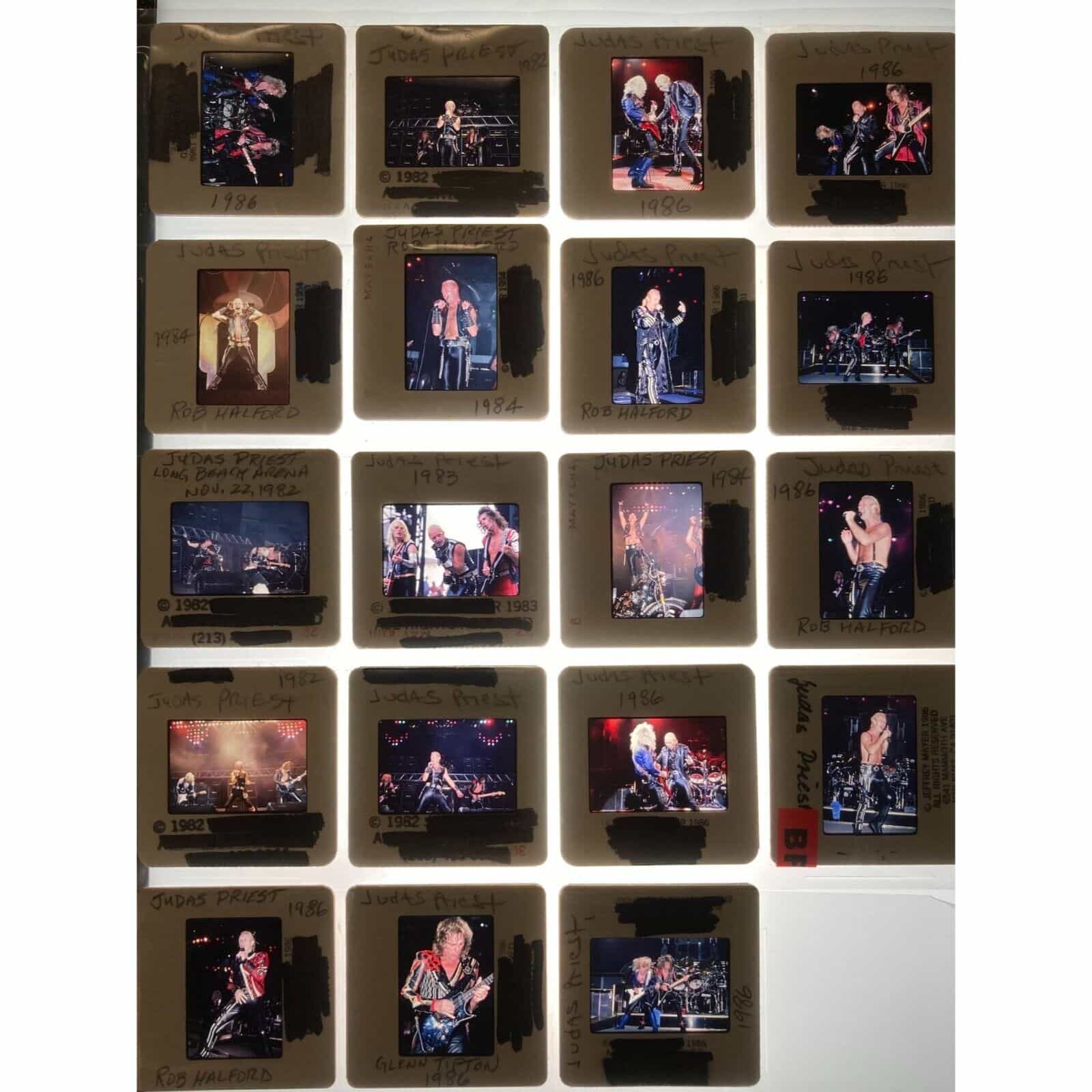 Judas Priest Heavy Metal Rock Gods Original 35mm Slides Lot of 19 Kodachrome