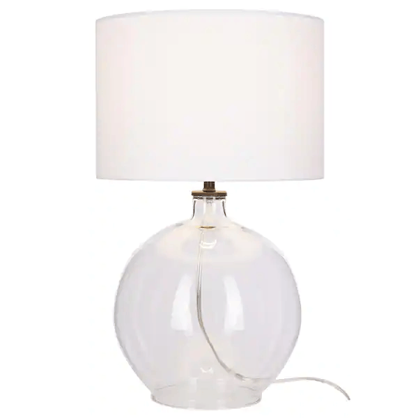 Hampton Bay 24124-000 Windmere 21.5 in Clear Glass Table Lamp