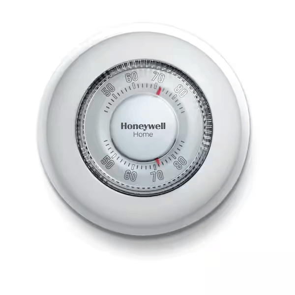 Honeywell Home CT87K Round Non-Programmable Thermostat with 1H Single Stage Heating