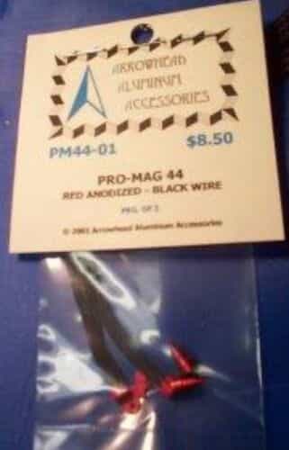 Pro-Mag 44 / Red Anodized ~ Black Wire (Pkg. Of 2)