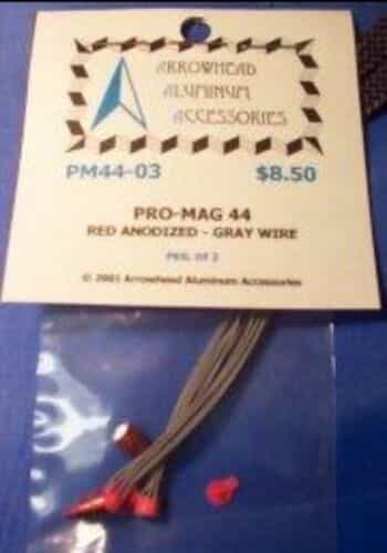 Pro-Mag 44 / Red Anodized ~ Gray Wire (Pkg. Of 2)