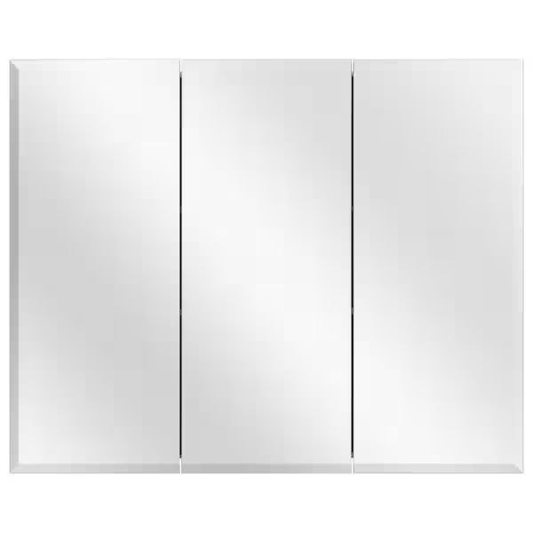 Glacier Bay 45401 36.4 in. W x 30.2 in. H Rectangular Medicine Cabinet with Mirror in White with Adjustable Shelves