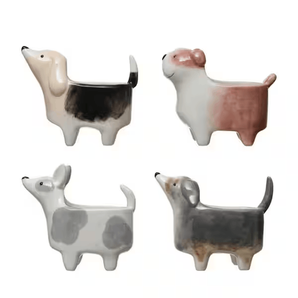 storied-home-df4163set-multi-color-ceramic-dog-shaped-decorative-pots-4-pack