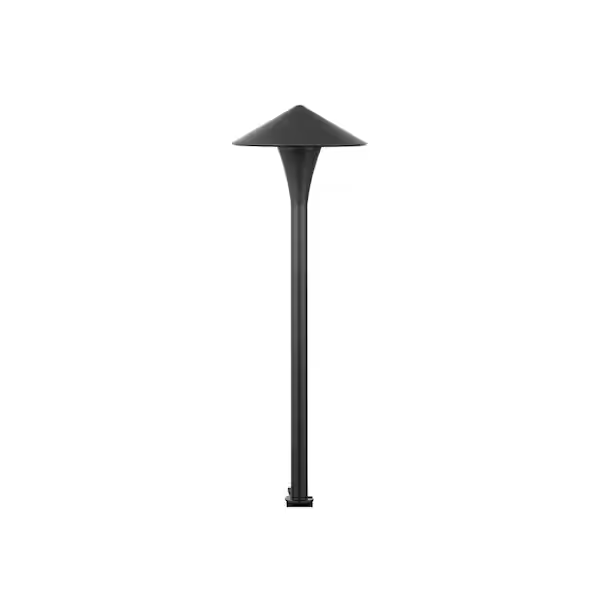Hampton Bay KZB1501HX-01/MB Anderson Low Voltage Matte Black MR11 LED Bulb Weather Resistant Outdoor Landscape Hat Path Light