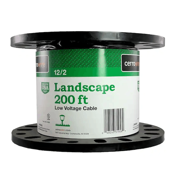 Cerrowire 241-1602F 200 ft. 12/2 Black Stranded Low-Votlage Landscape Lighting Wire