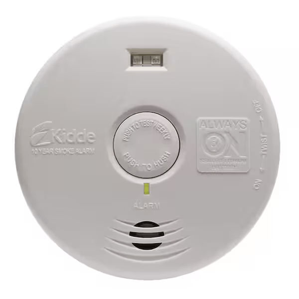 Kidde 21029619 10 Year Worry-Free Sealed Battery Smoke Detector with Photoelectric Sensor and Safety Light