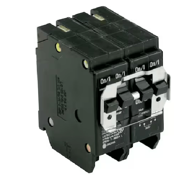 Eaton BQ2302120 BR 1-30 Amp 2 Pole and 2-20 Amp 1 Pole BQ (Independent Trip) Quad Circuit Breaker