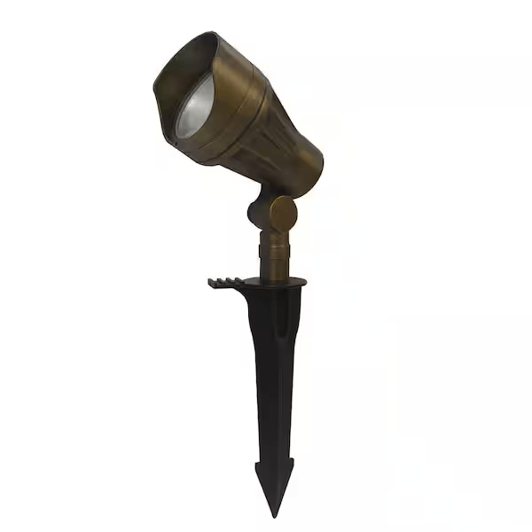 Home Decorators Collection ETS22-LED 50-Watt Equivalent Low Voltage Brass Integrated LED 2700K Warm White Outdoor Landscape Flood Light