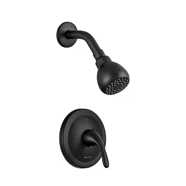 Glacier Bay 1009 353 639 Builders Single-Handle 1-Spray Shower Faucet in Matte Black (Valve Included)