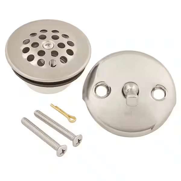 Everbilt 864990 Trip Lever Tub Overflow Plate, Brushed Nickel
