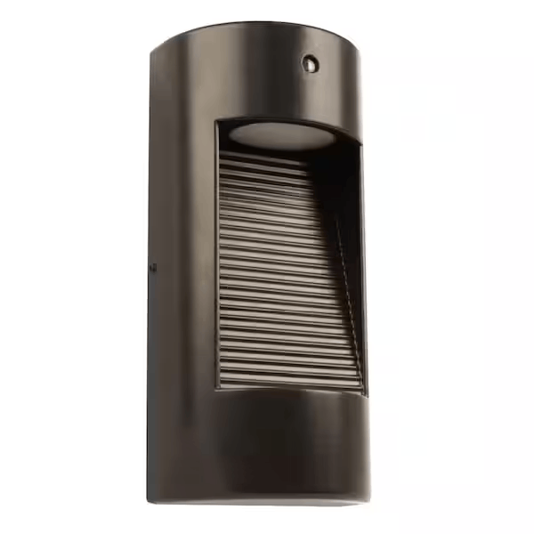 Commercial Electric S8PHMWM/850/DD/BZ/HD 25-Watt Equivalent Integrated LED Bronze Dusk to Dawn Photocell Sensor Security Down Light Outdoor Wall Pack Light 5000K