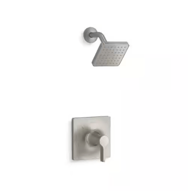 KOHLER TS28128-4G-BN Venza 1-Handle Shower Faucet Trim Kit in Vibrant Brushed Nickel (Valve Not Included)