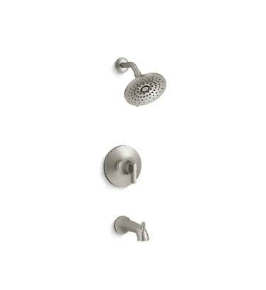 KOHLER K-R29667-4G-BN Setra Single-Handle 3-Spray Tub and Shower Faucet in Vibrant Brushed Nickel (Valve Included)