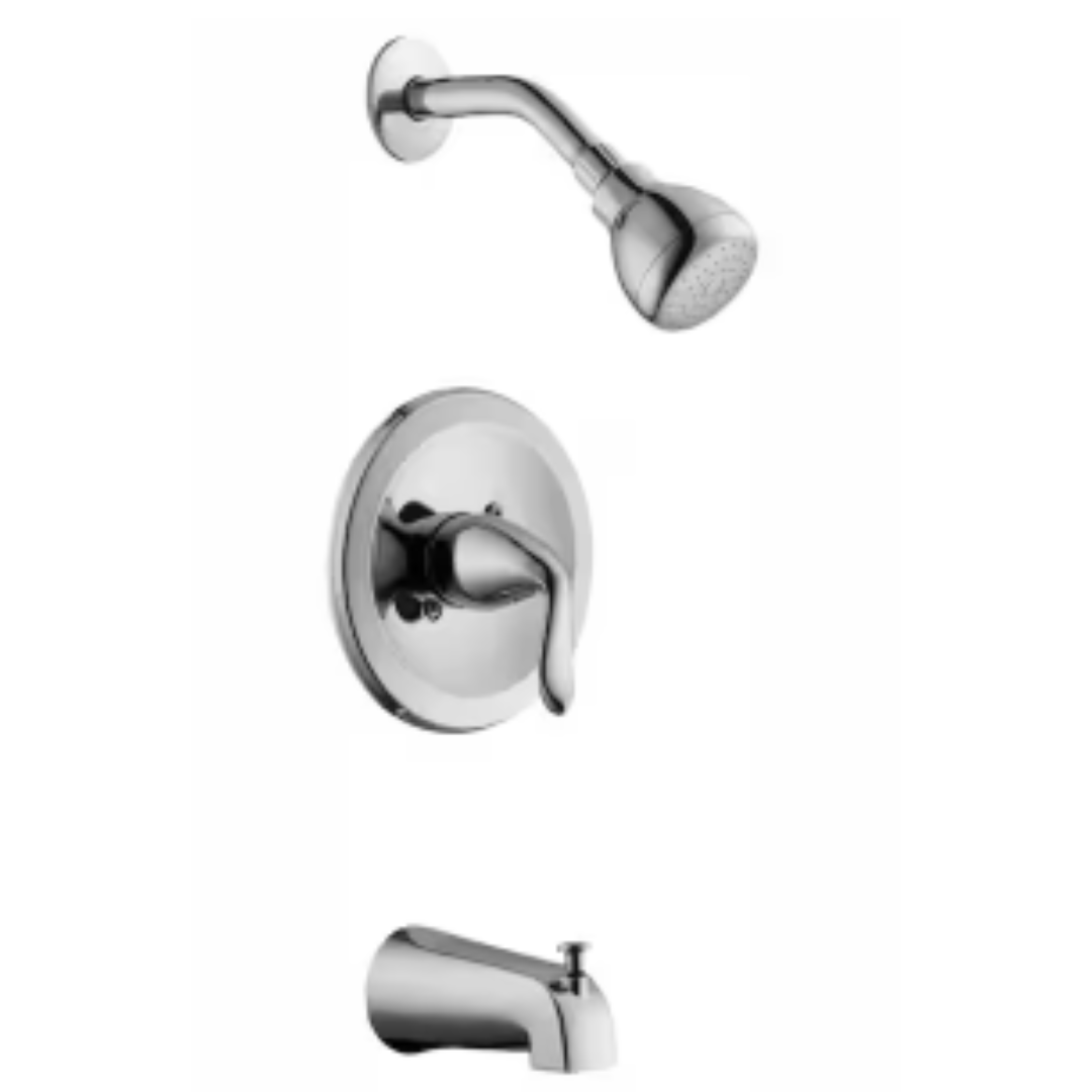 Glacier Bay 1002 210 050 Constructor Single-Handle 1-Spray Tub and Shower Faucet in Chrome (Valve Included)