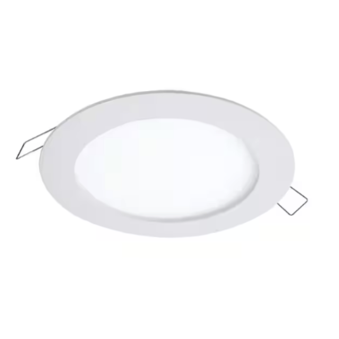 HALO SMD6R6930WHDM SMD-DM 6 in. 3000K Remodel Canless Lens White Round Integrated LED Recessed Light Kit Surface Mount Trim Kit