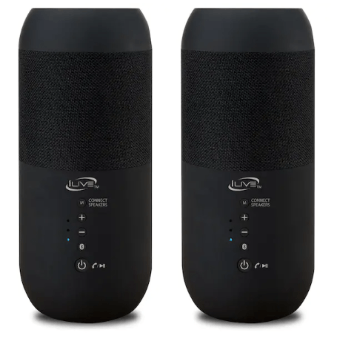 ilive-isbw240bdl-indoor-outdoor-ipx6-waterproof-bluetooth-wireless-speakers-with-removable-stakes-in-black-set-of-2
