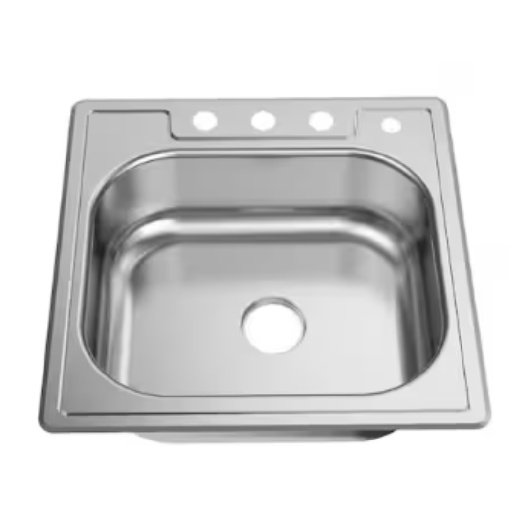 Glacier Bay 114 559 25 in. Drop in Single Bowl 20-Gauge Stainless Steel Kitchen Sink