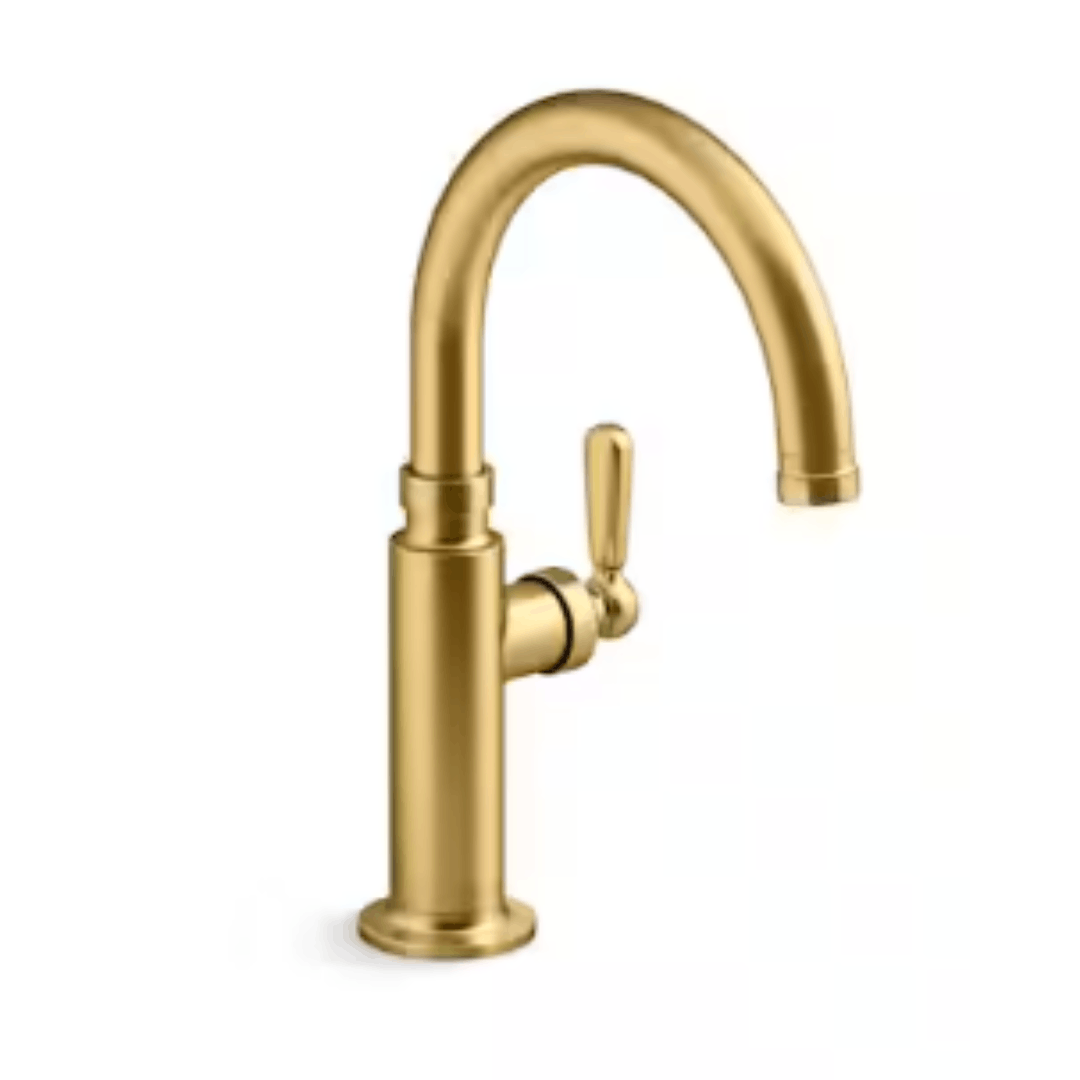 KOHLER 28357-2MB Edalyn By Studio McGee Single-Handle Bar Faucet in Vibrant Brushed Moderne Brass