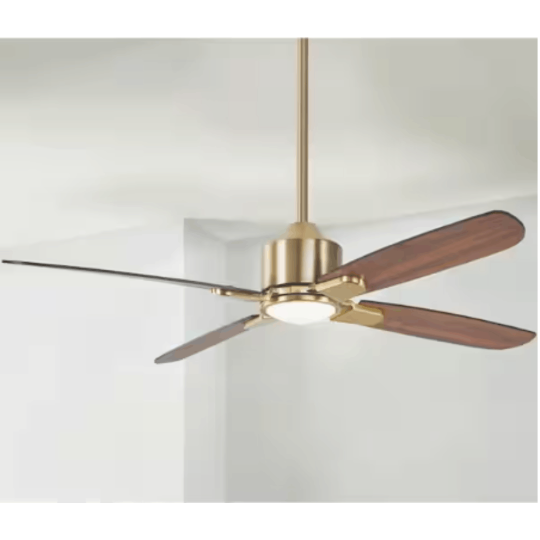 Hampton Bay SW22008GD Chelia 56 in. Indoor Gold LED Ceiling Fan with Reversible Blades and Color Changing Technology