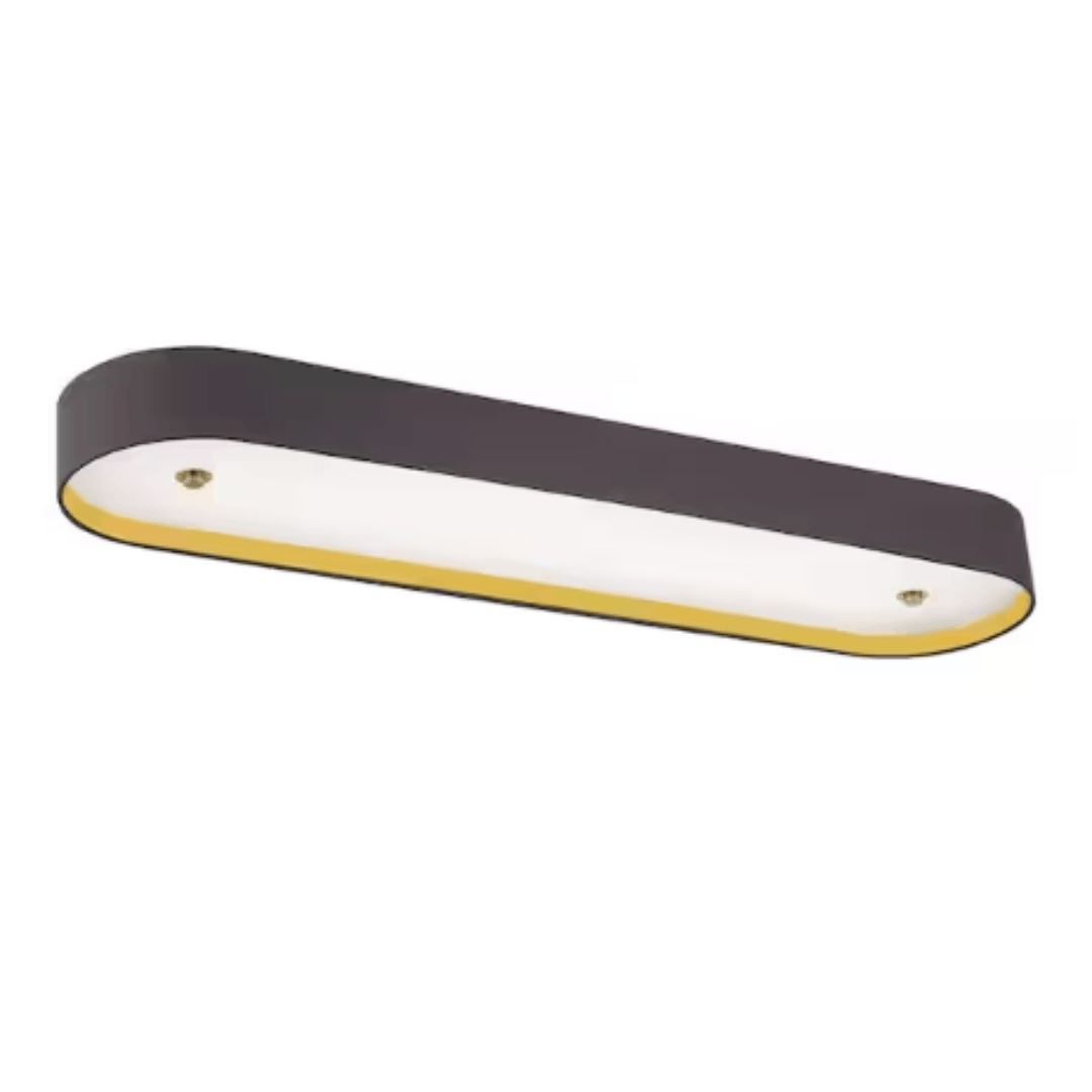 EnviroLite EV1584C3-338 Stacy 44 in. Modern Gray with Brushed Gold Accents Dimmable Integrated Selectable CCT LED Flush Mount for Kitchens