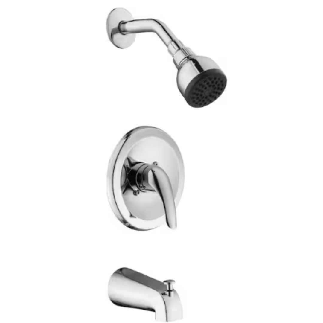 Glacier Bay 1002 831 909 Aragon Single-Handle 1-Spray Tub and Shower Faucet in Chrome (Valve Included)
