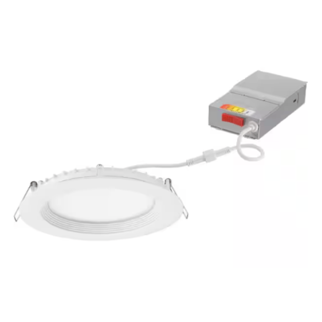 Juno WF6 REG SWW5 90CRI CP6 MW M2 Contractor Select 6 in. Selectable CCT Ultra-Slim Canless Integrated LED White Recessed Light Trim (6-Pack)