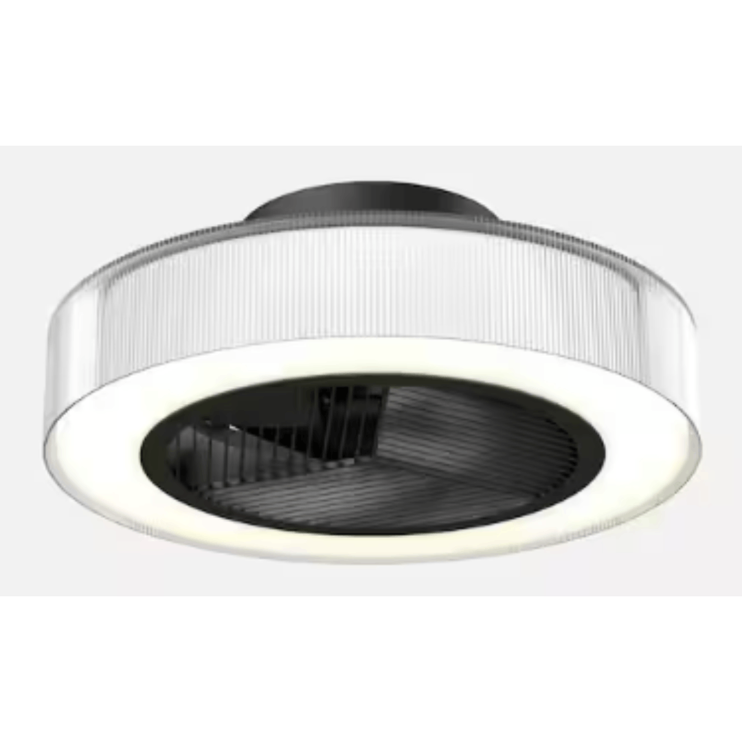 Artika FAN-GRR-HD2BL Groove 20 in. Indoor Black 8 Steps CCT 11.42 in. Integrated LED Ceiling Fan with Remote Included